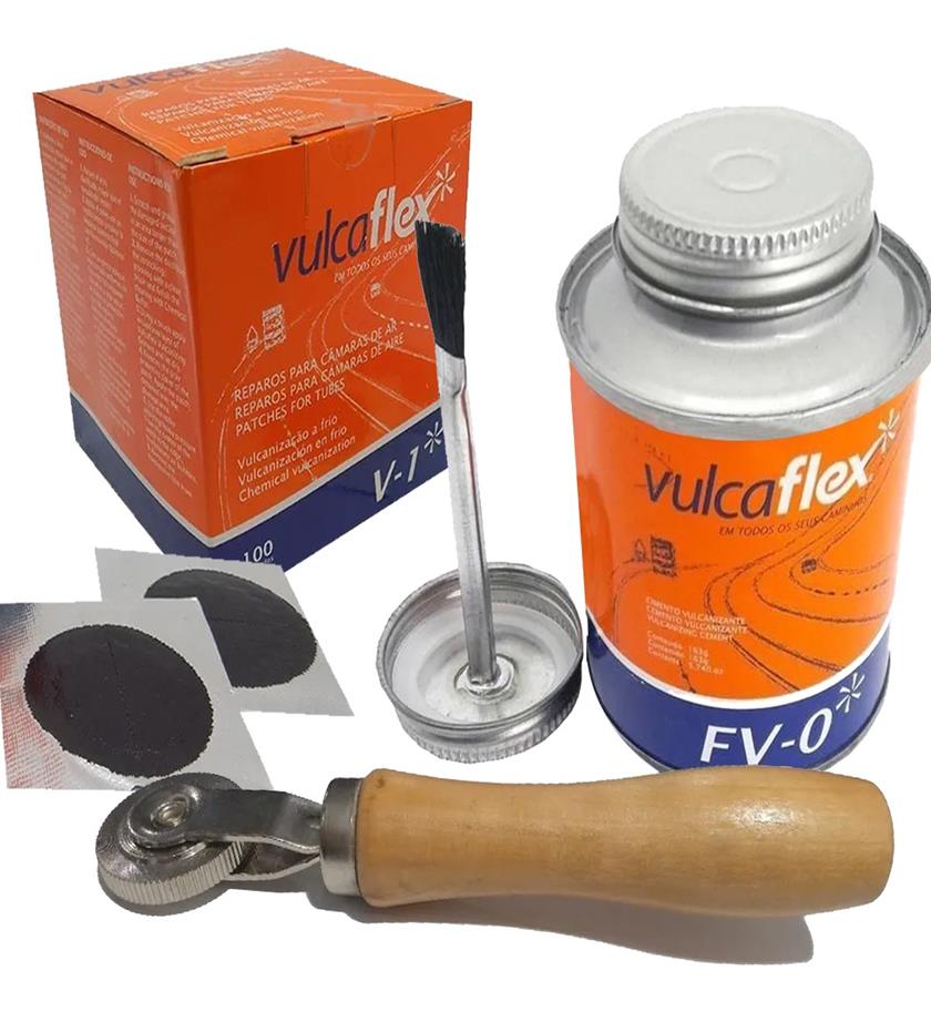 KIT REMENDO VULCAFLEX V1 + COLA A FRIO FV-0 + RODILHO 8MM