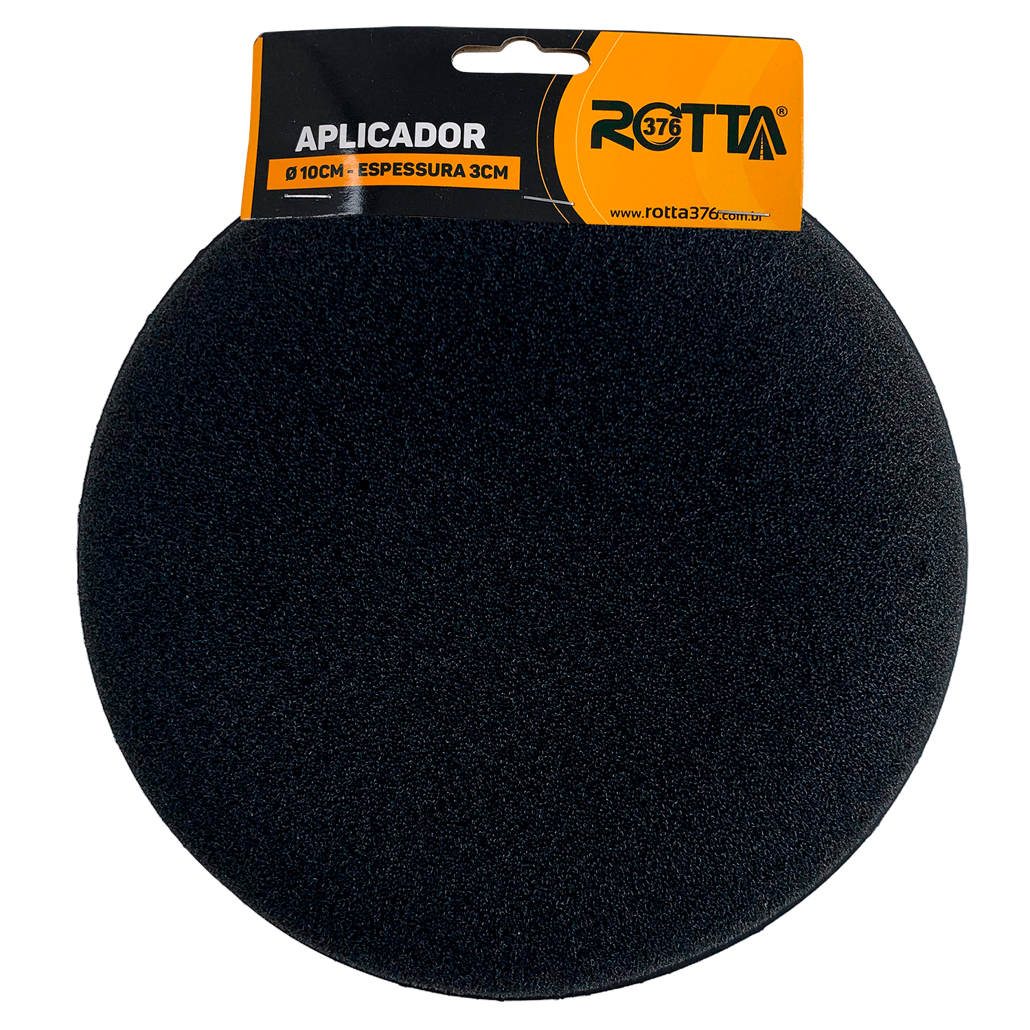 APLICADOR DE CERA PRETO 10CM DIAMETRO X 3CM ESPESSURA