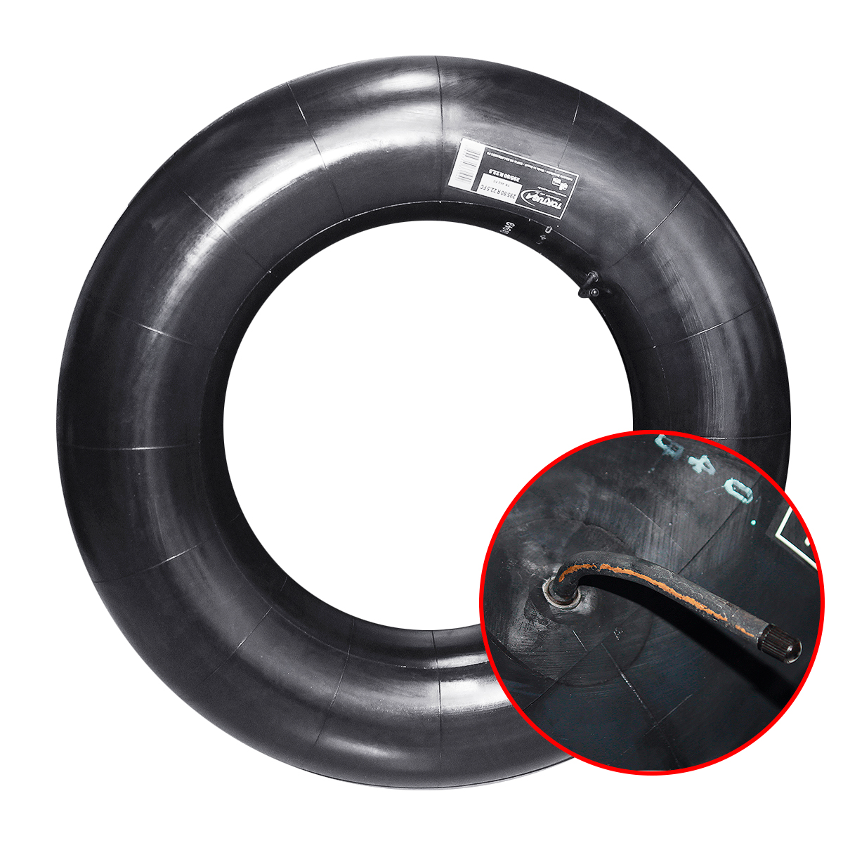 CAMARA DE AR TORTUGA 2.95/80R22.5 FURO FORA DE CENTRO TR462