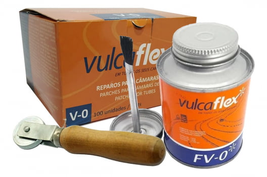 KIT REMENDO VULCAFLEX V-0 + COLA A FRIO FV-0 + RODILHO 8MM