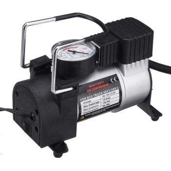 MINI COMPRESSOR DE AR 12V AUTOMOTIVO PORTATIL METAL 150 PSI