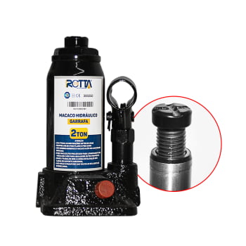 MACACO HIDRAULICO MANUAL TIPO GARRAFA 2 TON ROTTA