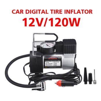 MINI COMPRESSOR DE AR 12V AUTOMOTIVO PORTATIL METAL 150 PSI