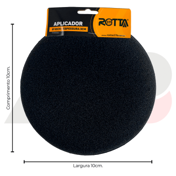 APLICADOR DE CERA PRETO 10CM DIAMETRO X 3CM ESPESSURA