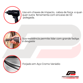 SOQUETE DE IMPACTO 1/2 CH 17 LONGO