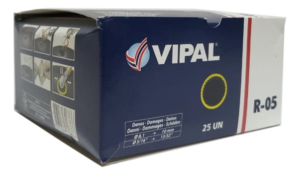 KIT 1 CAIXA DE REMENDO R-05 + COLA CV-02 (VIPAL)