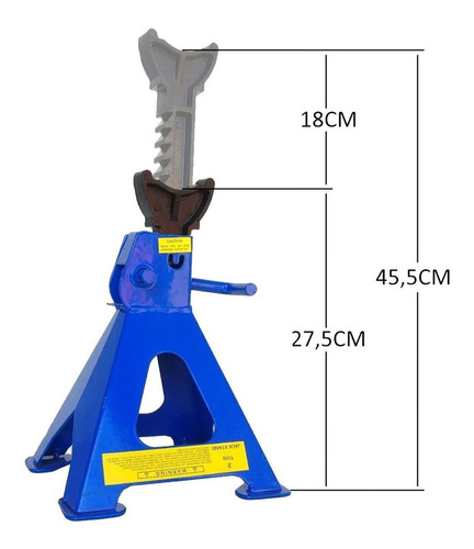 KIT COM 2 CAVALETE DE APOIO PARA VEICULO 2 TON