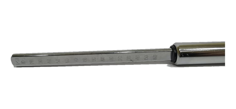 CALIBRADOR DUPLO C/MED 280MM CURVO ALUMINIO