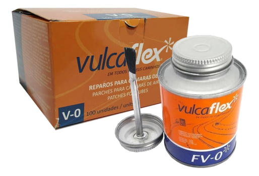 KIT REMENDO VULCAFLEX V-0 + COLA A FRIO FV-0 + RODILHO 8MM