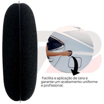 APLICADOR DE CERA PRETO 10CM DIAMETRO X 3CM ESPESSURA